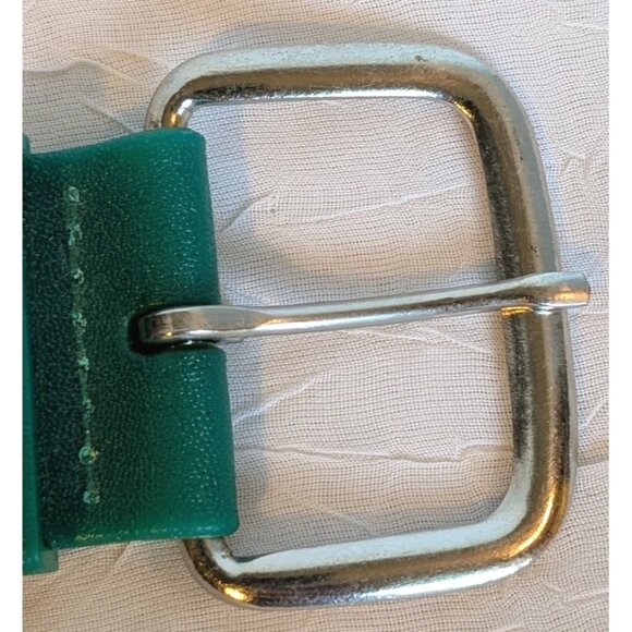 ADIDAS Womens Belt Sporty  Green Stretch Canvas Adjustable Retro Sz Small Preppy - Picture 9 of 15